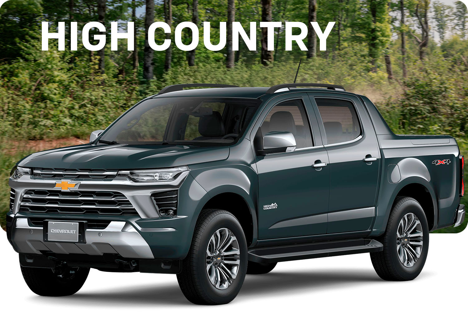 Chevrolet Colorado HC color verde vista lateral