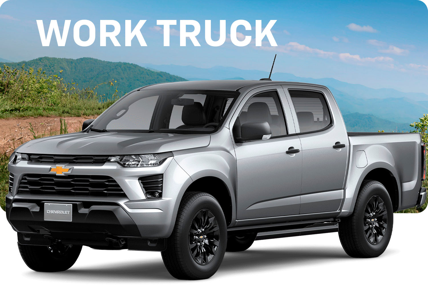 Chevrolet Colorado WT color gris vista lateral