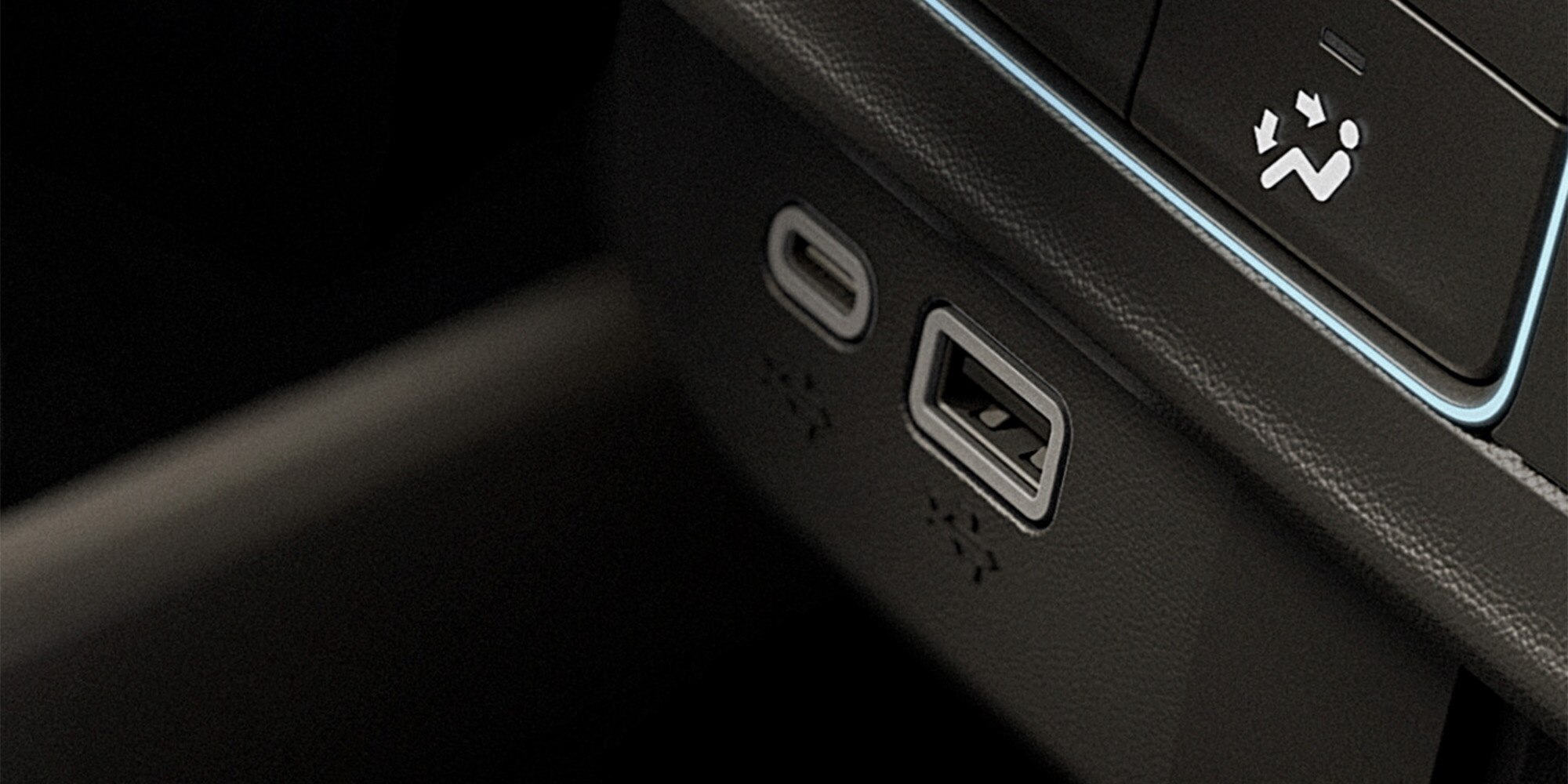 Entradas USB duales, frontal y traseras de la Chevrolet Colorado