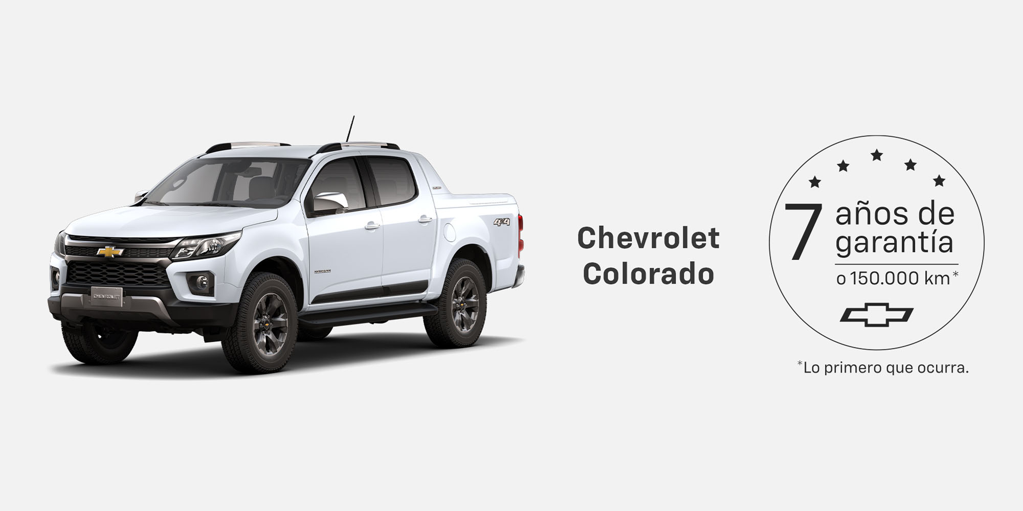 Chevrolet Colorado con 7 años de garantía