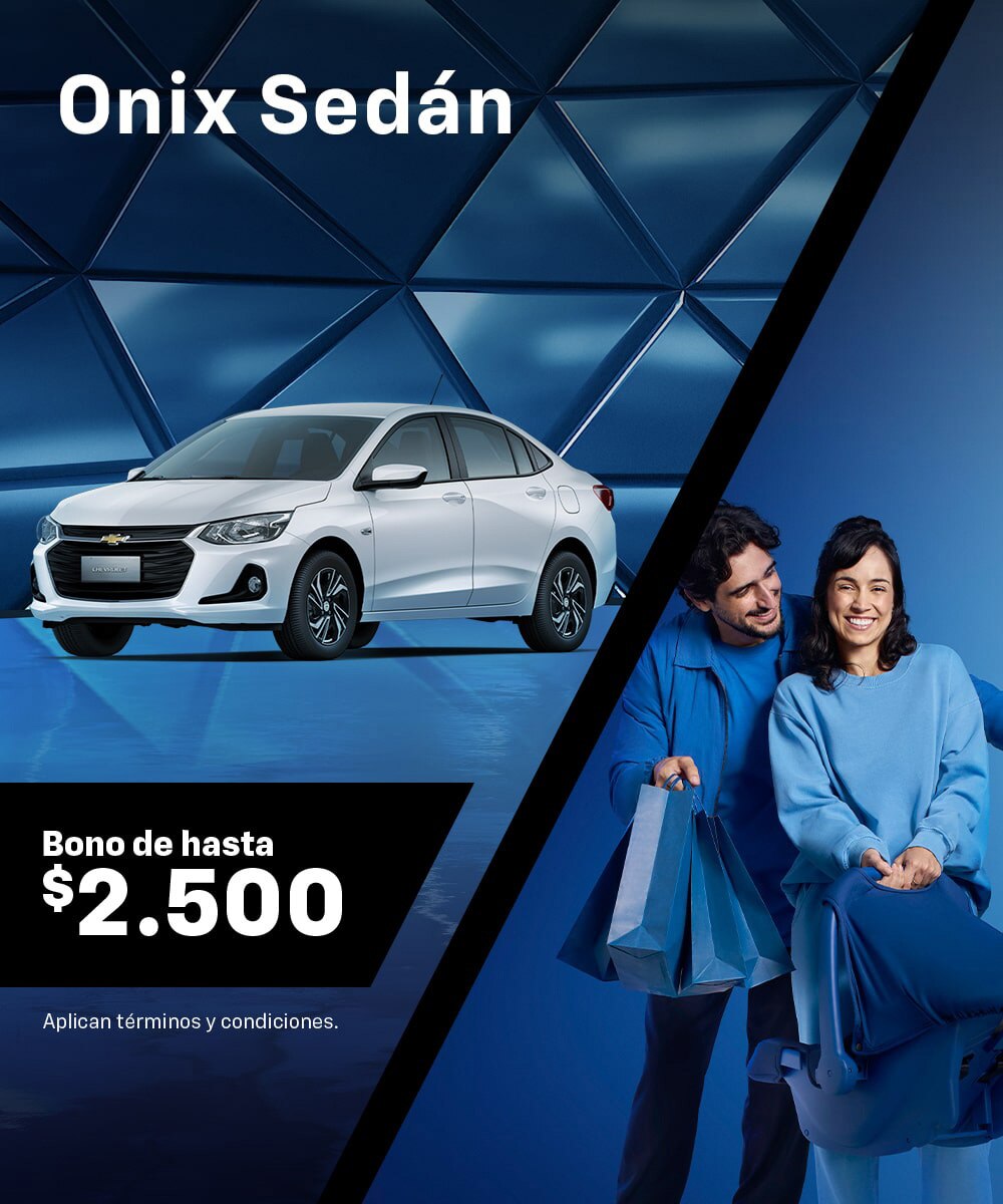 Chevrolet Onix Sedan con Bono de hasta $2.999 por tu usado