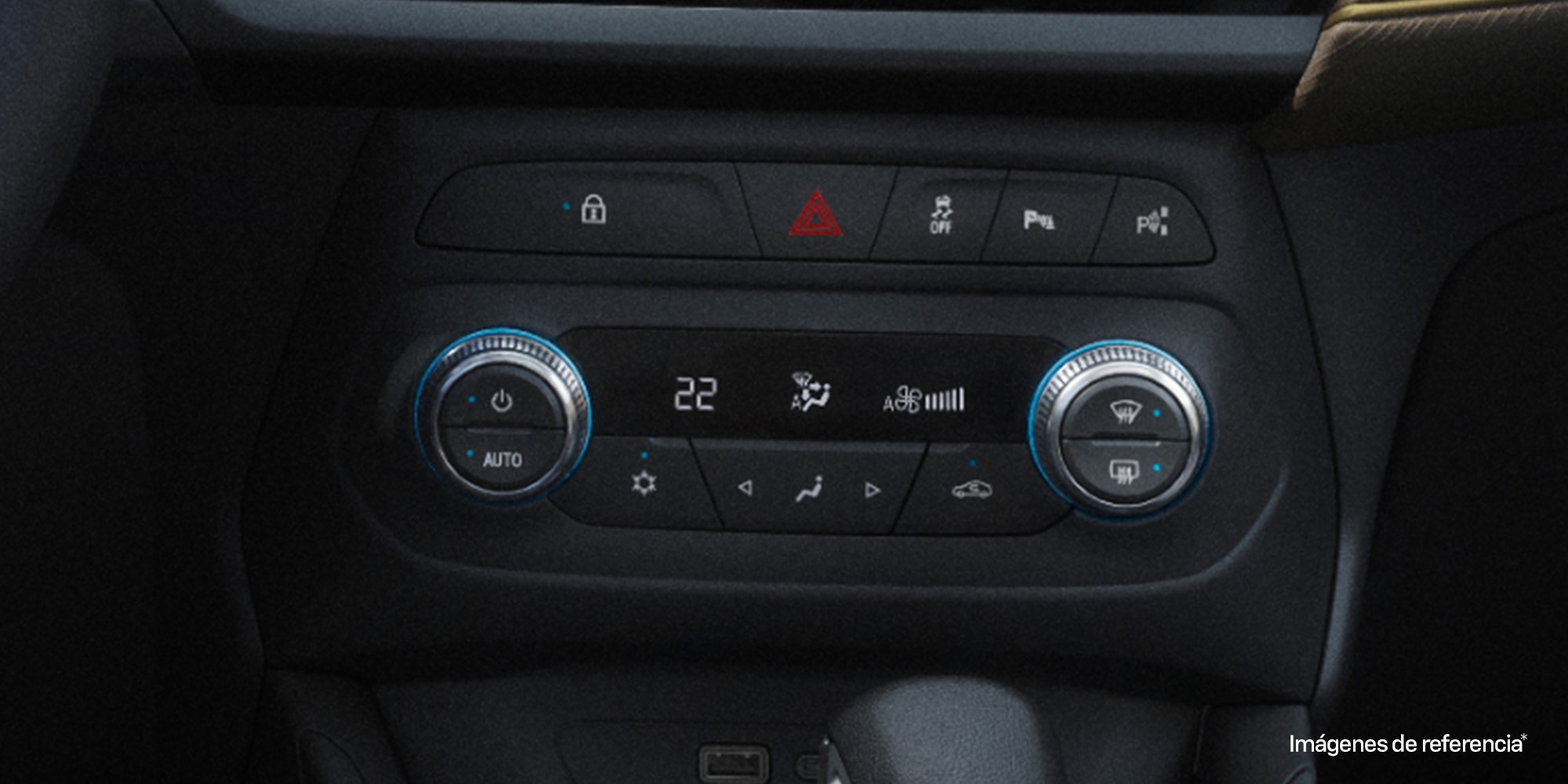 Control digital del aire acondicionado de la Chevrolet Tracker